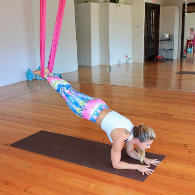 aerial yoga plank