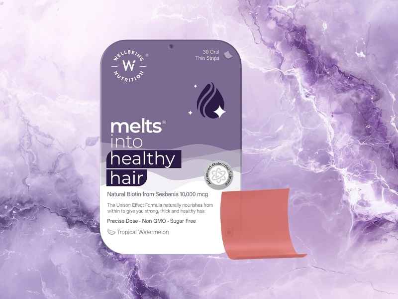 Wellbeing Nutrition Melts Into Healthy Hair