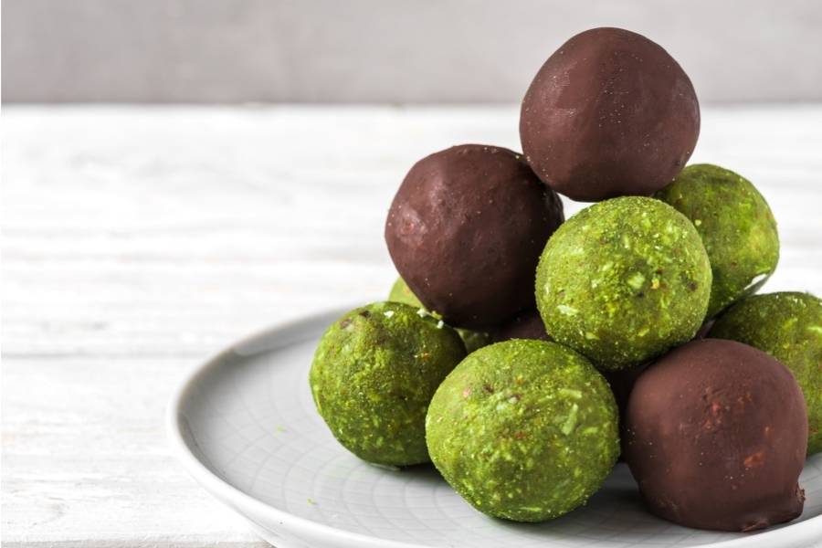Chocolate Matcha Energy Balls