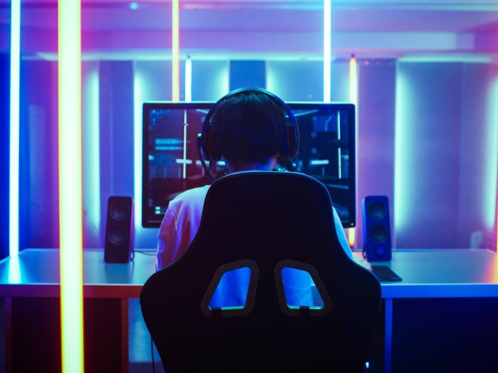 playing video games