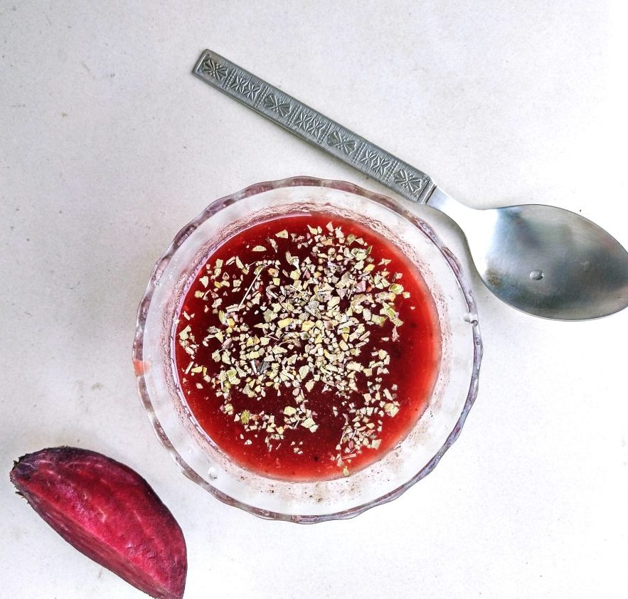 healthy homemade vegan beetroot soup recipe