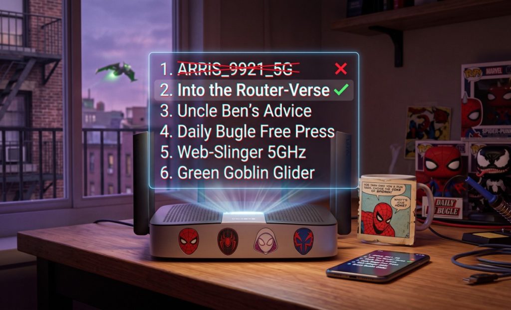 funny spiderman wifi names